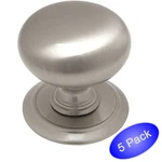 *5 Pack* Cosmas Cabinet Hardware Satin Nickel Backplate Knobs #6542SN. Fixed Price $12.05.