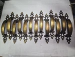 Spanish Colonial French Provincial Cabinet Handle Drawer Pull Brass Set Of 13. Fixed Price $50.00.