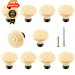 Bivethoi 10PCS Light Yellow Ceramic Dresser Knobs, 1.3 Inch /. Fixed Price $23.98.