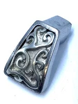 Vicenza Designs Liscio Hand Crafted Finger Pull Knob Vintage Pewter & Nickel. Fixed Price $40.00.