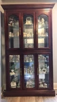 Vintage Pulaski Furniture Mirrored Two Door Collectors Cabinet - Used 77X44.5. Fixed Price $550.00.