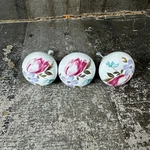 3 Vtg 1985 Belwith Fine Porcelain Hand Painted Floral Ceramic Knob Drawer Pull. Fixed Price $17.99.