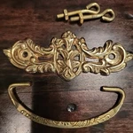 Antique Dresser Pull Bras Restore Restoration Cupboards Furniture Gold Nos. Fixed Price $14.70.