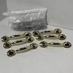 6 Hickory Eclipse 3"CC Polished Brass Cabinet Handle Pull. Fixed Price $28.75.
