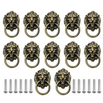 12 Pack Cabinet Knobs Pulls Lion Head Ring Handle For Drawer Dresser. Fixed Price $18.28.