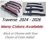 Custom Black Chrome Door Handle Overlays 2024-2028 Chevy Traverse Pick Clr. Fixed Price $105.00.