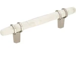 Amerock BP36648MWPN 3-3/4" Drawer Handle Pull, Marble White/polished Nickel. Fixed Price $20.00.
