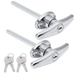 Qjaiune 2 Pack Truck Cap Locking T-handles Silver Camper Topper Lock,. Fixed Price $31.89.