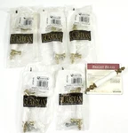 (5) Amerock Bright Brass White Handle Drawer Cabinet Pull BP76243-W3 Nos. Fixed Price $14.75.