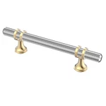 Alzassbg 10-PACK Satin Nickel Gold Cabinet Pulls 3.75" Hole Kitchen Handle. Fixed Price $68.09.