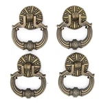 4 Pcs Vintage Antique Brass Ring Pull Handles For Drawer Cabinet Dr... Fast Ship. Fixed Price $25.99.