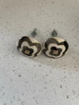 Anthropologie Blue Grey + Gold Clover Ceramic Drawer Knobs Set Of Two. Fixed Price $15.00.