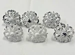 6 White Flower Metal Drawer Knobs Pulls Shabby Chic Distressed Hardware. Fixed Price $23.00.