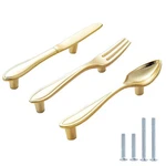 Cengood 3-PACK Cabinet Pulls Spoon Knife Fork Shape Door Handles Hole Center .... Fixed Price $22.96.