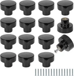 FODAU770 15PCS Black Wood Knobs, Flat Top Round Cabinet 1-1/4 Inch,. Fixed Price $13.35.