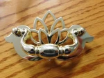 New Bags Of 4 Usa Made Belwith Drawer Pulls P562-PB Lotus Looking Design. Fixed Price $9.77.