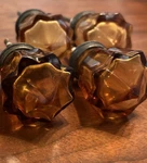 Drawer Cabinet Pulls 4 Anthropologie Glass Amber Octagon W/tags Excellent Cond. Fixed Price $15.95.