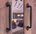 Vivalight 2-PACK 10IN Round Rustic Sliding Barn Door Handle Black Steel Pull. Fixed Price $51.40.