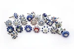 Set Of 25 Blue White Hand Painted Ceramic Pumpkin Knobs Cabinet Drawer Ha.... Fixed Price $32.27.