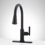 Signature Hardware Greyfield Single Hole Pull Down Kitchen Faucet Brushed Gold. Fixed Price $137.00.