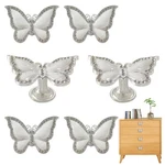 Xinally Butterfly Cabinet KNOBS,6 Pieces Single Hole Silver. Fixed Price $21.31.