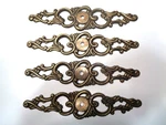 Vintage Ornate Brass Cabinet/drawer Pull Backplates. Fixed Price $10.00.