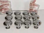 Lot Of 14 Hafele 1/4 Inch Chrome Mushroom Knobs. Fixed Price $25.00.