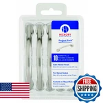 Hickory Hardware Luna 10-PACK Cabinet Pulls, 3" & 3-3/4" Hole, Satin Nickel. Fixed Price $68.34.