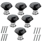 Akstore 6 Pcs Crystal Glass Cabinet Knobs Diamond Shape Drawer Black. Fixed Price $13.75.