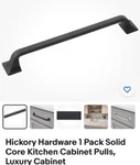 Hickory Hardware H076704 7-5/8 Kitchen Cabinet Handles, Drawer Pulls Black. Fixed Price $17.90.