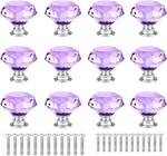 12 Pcs 30MM Diamond Shape Crystal Glass Cabinet Knobs With Screws Drawer Pu. Fixed Price $19.42.
