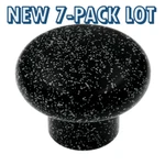 New 7-PACK Lot Amerock BP5421-SPB Speckled Black 1/4" Round Cabinet Knob Pull. Fixed Price $14.62.