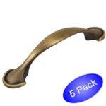 *5 Pack* Cosmas Cabinet Hardware Brushed Antique Brass Handle Pulls #6632BAB. Fixed Price $6.55.