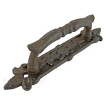 Large Victorian Door Handle Pull Cast Iron Fleur De Lis Accents Floral Rustic. Fixed Price $25.16.