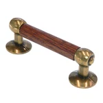 Vintage Amerock Tribute Burnished Brass Dark Wood 3" Ctr Handle BP652-FWD. Fixed Price $8.75.