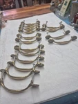 Brass Ornate Cabinet Drawer Pull Handles 4-3/8" Long Solid N18241. Fixed Price $15.00.