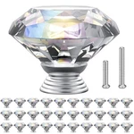 Crystal Cabinet Knobs 30PACK, 1.18" Dresser Drawer Pulls With Screws, Clear-s.... Fixed Price $40.09.