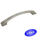 *5 Pack* Cosmas Satin Nickel Cabinet Hardware Arch Pulls #124-128SN. Fixed Price $12.05.