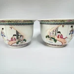 Pair Of Vintage Chinese Famille Rose Porcelain Flower Pots 13 Cm Tall. Fixed Price $162.05.