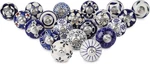 Ceramic Cabinet Knobs Colorful Blue And White Drawer Pulls Hardware 12/20 Pk. Fixed Price $25.99.