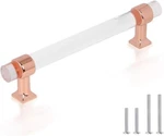 Knobelite Kitchen Cabinet Handle 1 Pack 5 Inch Hole Center Acrylic Crystal. Fixed Price $32.99.