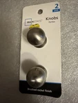 Mainstays Brushed Nickel Round Ball Knob, Zamak, 2 Pack. Fixed Price $12.49.