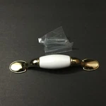 Belwith White Ceramic & Brass Cabinet Handle Pulls P796-W New. Fixed Price $44.99.