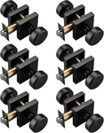 6 Pack Heavy Duty Black Door Knobs With Square Rosette For Home Use. Fixed Price $133.99.