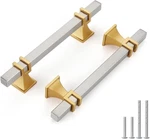Haliwu 20 Pack Brushed Nickel Cabinet Pulls, 3-/,4 Inch Silver&gold Kitchen Hand. Fixed Price $40.00.