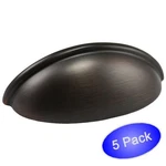 *5 Pack* Cosmas Oil Rubbed Bronze Cabinet Hardware Cup Pulls #783ORB. Fixed Price $12.05.