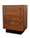Vintage 1970S Mid Century Modern Inter Continental Design Teak 5 Drawer Dresser. Fixed Price $1200.00.