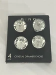 Bino Crystal Cabinet Knobs 4 Pack Clear Glass Drawer Pulls Faceted. Fixed Price $21.99.