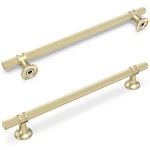 Komotia 6 Pack Inch Cabinet 10'' Hole CENTER(254MM), Brushed Gold Knurled. Fixed Price $66.90.
