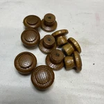 Lot 10 Vtg 3/16" Wooden Oak Round Cabinet/drawer Pulls/knobs 7/8" High. Fixed Price $9.99.